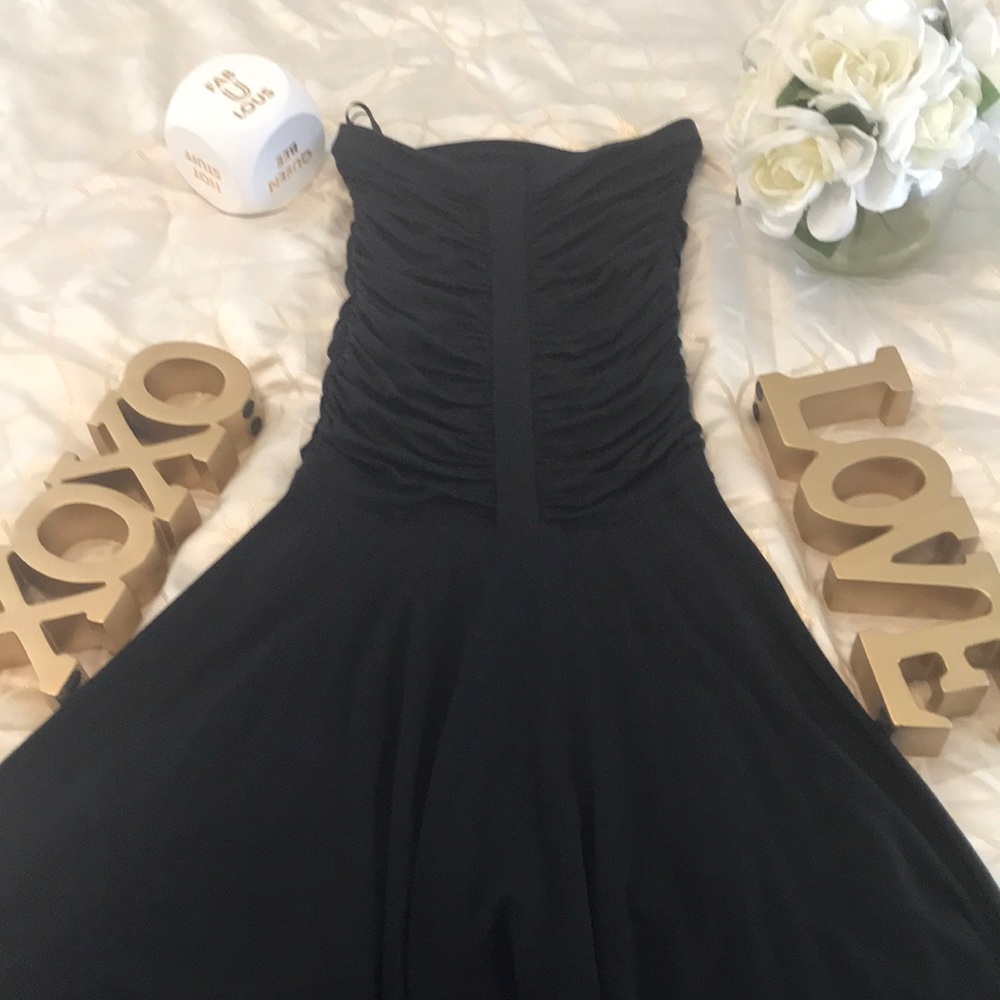 Express strapless black dress